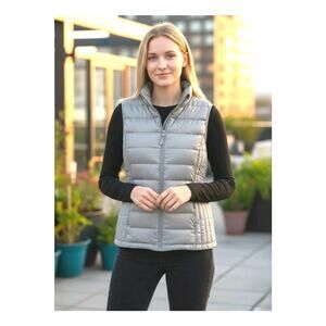 32 Degrees Heat Ultra Light Puffer Vest Size M Lt Sage Green Packable Gorp Sport